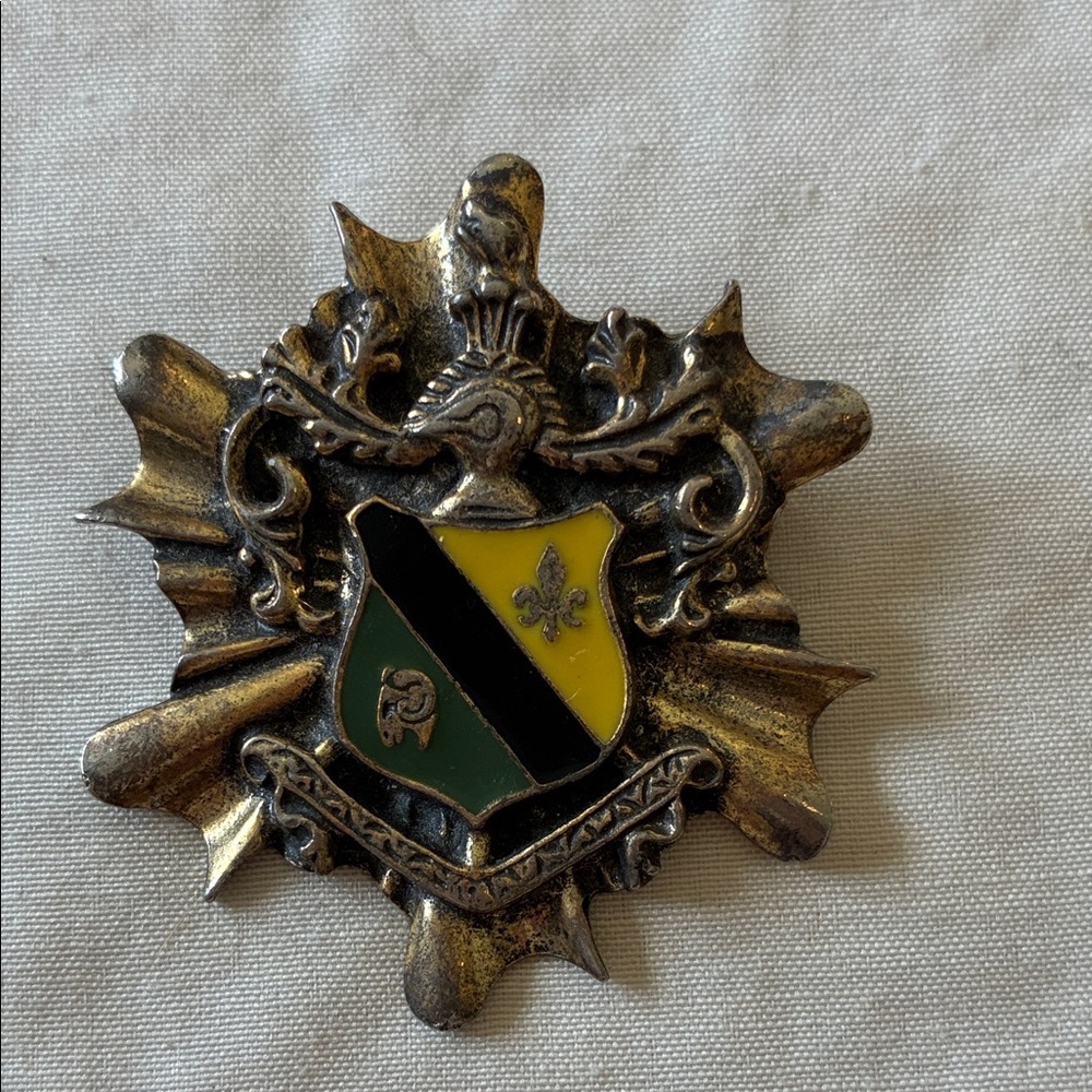 Vintage Gold Crest Brooch